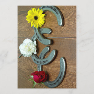 Convite Flores do Triple Crown e partido em ferradura