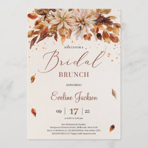 Convite Flores e folhas de Bridal Brunch