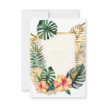 flores e folhas tropicais de casamento