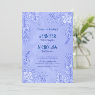 Convite Flores Elegantes E Folhas De Ornamento Para Casame