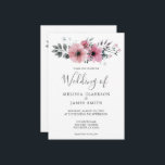 Convite Flores elegantes e rústicas modernas de aquarela C<br><div class="desc">Convite para casamento de flores de aquarela elegantes russas. Tons pastel elegantes,  design floral de aquarela. Adicione seu próprio nome e texto para personalizar.</div>