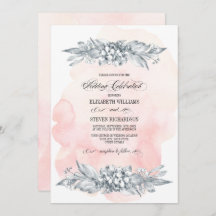 Flores Esboçadas Casamento Cor de Água Pinta-Rosa