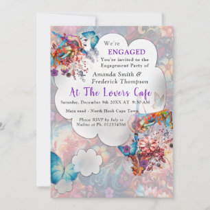 Convite Flores Fantásticas de Pintura expressando a nature