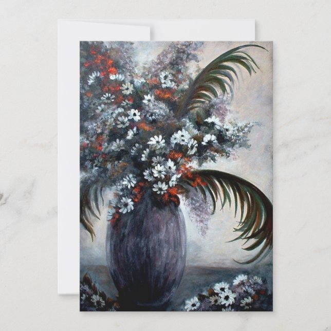 Convite Flores Florais Belas Frágeis por Amy Lyn Bihrle (Frente)