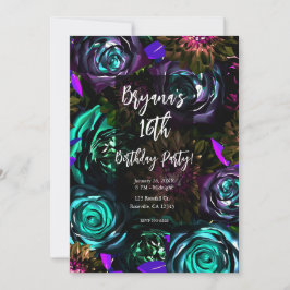 Convite Flores Florais Glamour Ousado Festas Mundo das Tre