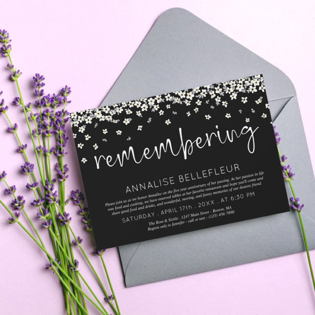 Convite Flores-Fogo Lembrando Aniversário de Morte (Criador carregado)