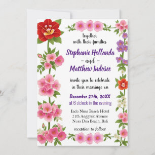 Convite Flores Foxglove no Domínio do Amor e da Unidade -