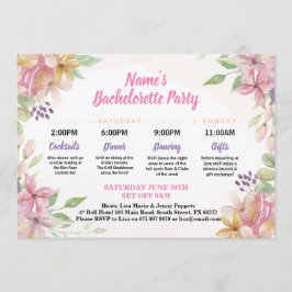 Convite Flores Itinerárias Do chá de panela Aquarela Flora