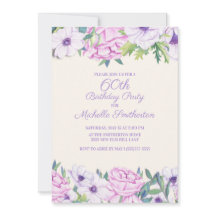 Flores Liláticas Roxas 60ª Festa de aniversário