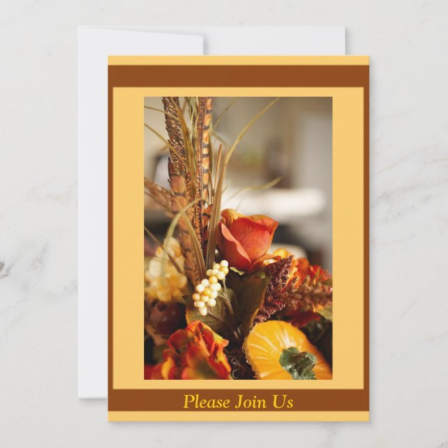 Convite Flores nas Cores do Outono - (Frente)