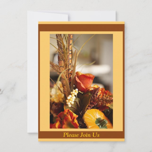 Convite Flores nas Cores do Outono - (Frente)