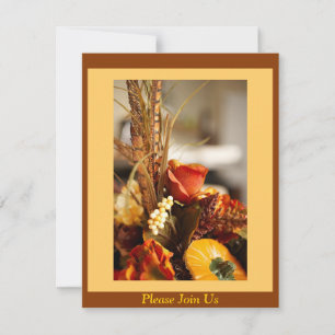 Convite Flores nas Cores do Outono -