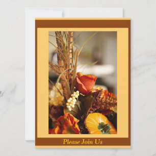 Convite Flores nas Cores do Outono -
