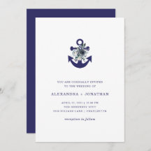 Flores Náuticas | Marinho Blue Floral Anchor Weds