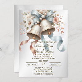 Convite Flores para casamentos Belts Azuis Rosa Bonitos Be