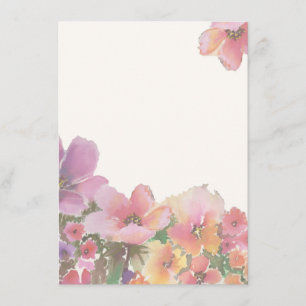 Convite Flores para casamentos românticas da aguarela