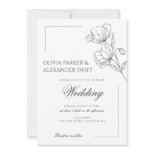 Flores popias, casamento simples e elegante