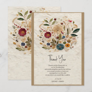 Convite Flores Prensadas Jardim Caprichoso Casamento Boêmi