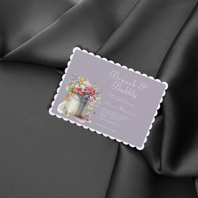 Convite Flores Românticas de primavera Vase Chá de panela  (Criador carregado)