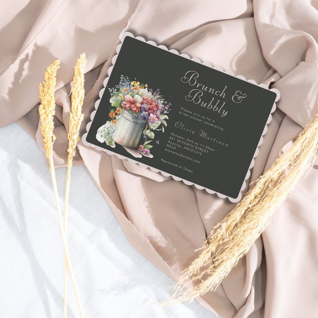 Convite Flores Românticas de primavera Vase Chá de panela  (Criador carregado)