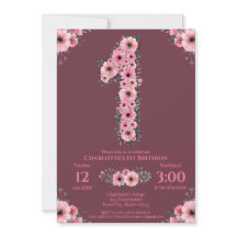 Flores Rosa Grande primeiro aniversario Flores Men