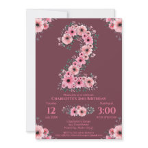 Flores Rosa Grande segundo aniversário Flores Meni