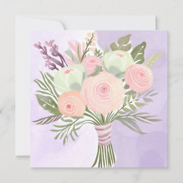 Convite Flores Roxas (Frente)