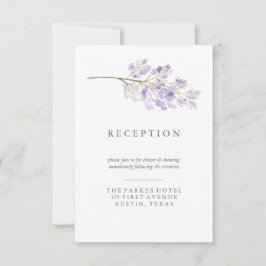 Convite Flores Roxas e Recepção de Cores Aquáticas de Rami