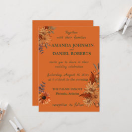 Convite Flores Rústicas Apenas Esperando para Convidar seu