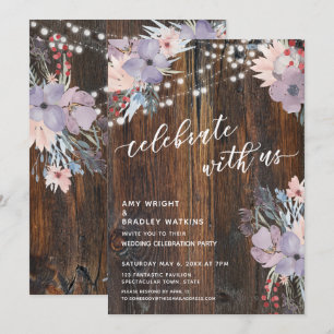 Convite Flores Rústicas Boho & Luzes Celebre Conosco
