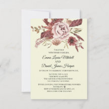 Flores Rusticas de Outono com Fundo Creme em Aquar