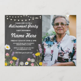 Convite Flores Selvagens Aposentação do Calço Foto Floral