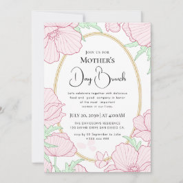 Convite Flores selvagens brilhantes boho chiques modernas