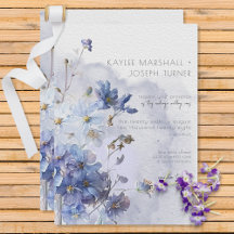Flores Selvagens de Cor Azul-Periférica Moderna