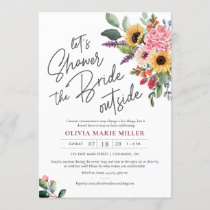 Convite Flores Selvagens Dirigem Por Chá de panela Convida