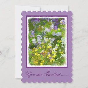 Convite Flores Selvagens Impasto - Arte Flor Original
