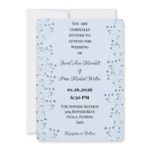 Flores Selvagens Românticas Delicar Azul Escuro