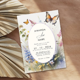 Convite Flores Selvagens Rusticas Elegantes florescem