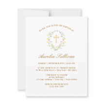 Flores Selvagens Simples Pastel Wreath Baptism