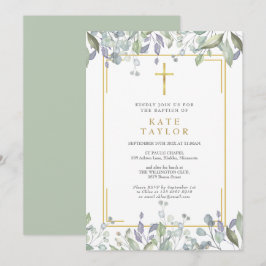 Convite Flores Silvestres Aquarela Floral Batismo Batizado