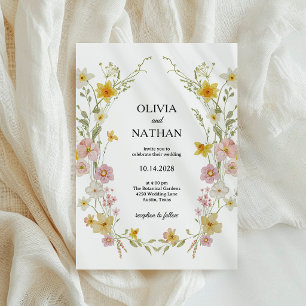 Convite Flores Silvestres da Primavera Casamento Floral