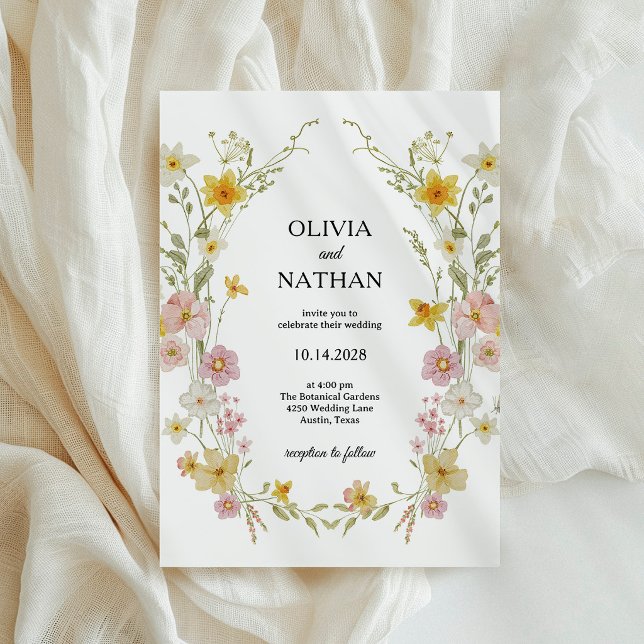 Convite Flores Silvestres da Primavera | Casamento Floral  (Criador carregado)