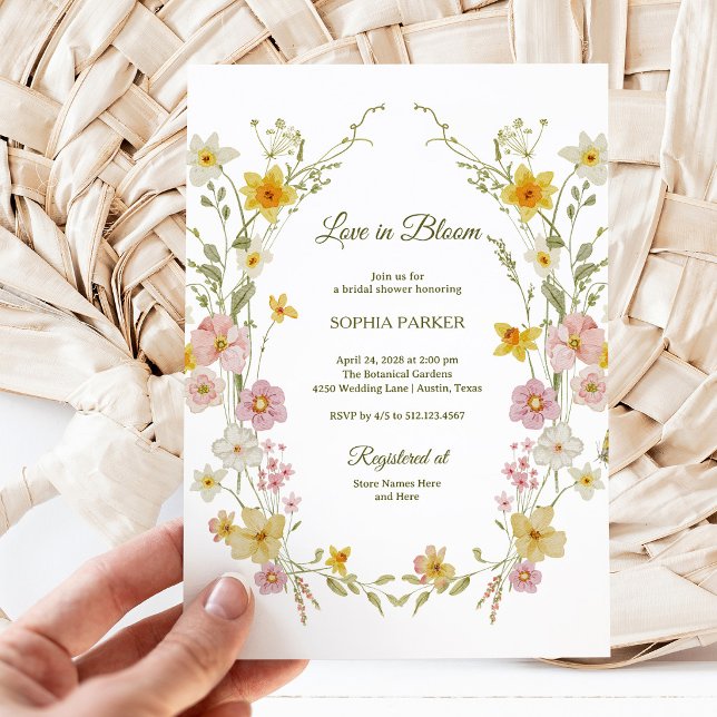 Convite Flores Silvestres da Primavera | Chuveiro de Noiva (Criador carregado)