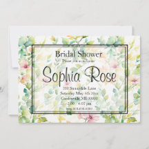 Flores silvestres de cor aquosa verde-elegante