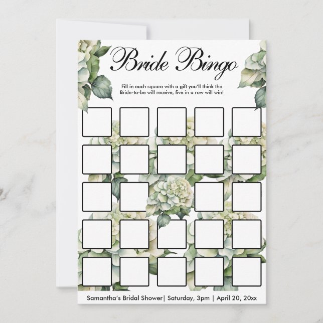 Convite Flores silvestres de cor aquosa verde-elegante (Frente)