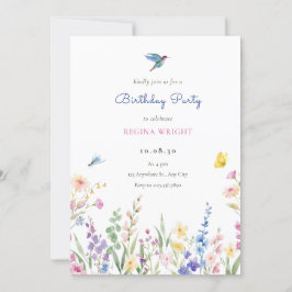 Convite Flores silvestres estéticas