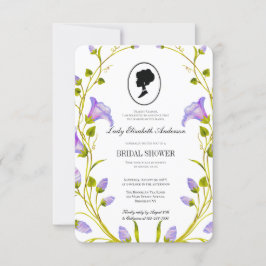 Convite Flores silvestres roxas do orçamento Chá de panela