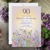 Flores Silvestres Sol Roxo Aniversário de 90 anos 