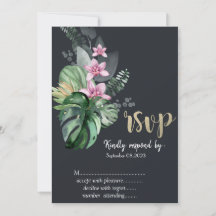 Flores Tropicais Dark RSVP  