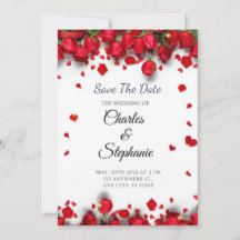 Flores vermelhas com coração vermelho romântico